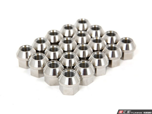 Titanium Conical Seat Lug Nut Set - Open Ended - 20 Pieces