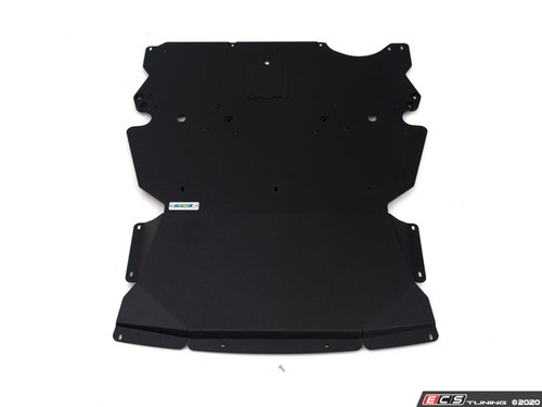 Turner Motorsport Aluminum Skid Plate Kit - Wrinkle Black Powder Coat Finish - F2x/3x 2/3/4 Series