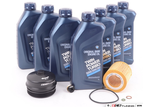 Genuine BMW Oil Change Kit - With ECS Aluminum Oil Filter Cap