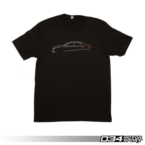 034Motorsport T-Shirt, B8.5 Audi Sedan Line Art