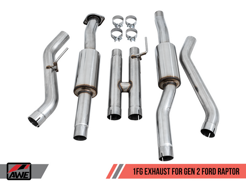 AWE 1 FG Exhaust for Gen 2 Ford Raptor (Resonated Peformance H Pipe)