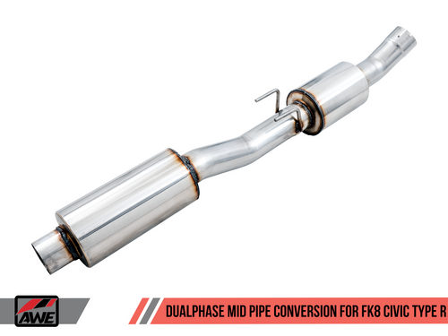 AWE DualPhase Mid Pipe Conversion Kit for FK8 Civic Type R (replaces Touring Edition Mid Pipe)