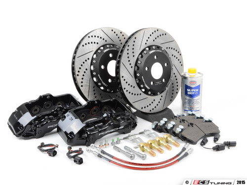 Front Big Brake Kit - Stage 4 - 2-Piece Cross Drilled & Slotted Rotors (352x32) | ES4103