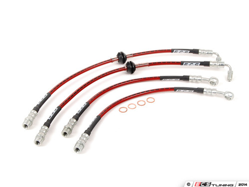 Front & Rear Exact-Fit Stainless Steel Brake Lines - Kit | ES6104