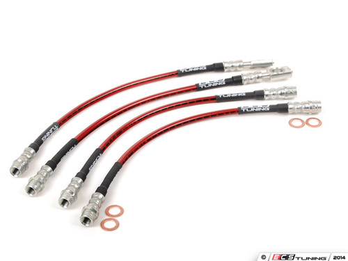 Front & Rear Exact-Fit Stainless Steel Brake Lines - Kit | ES250248