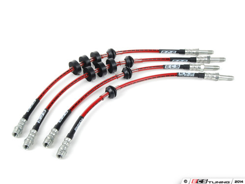 Front & Rear Exact-Fit Stainless Steel Brake Lines - Kit | ES1899278