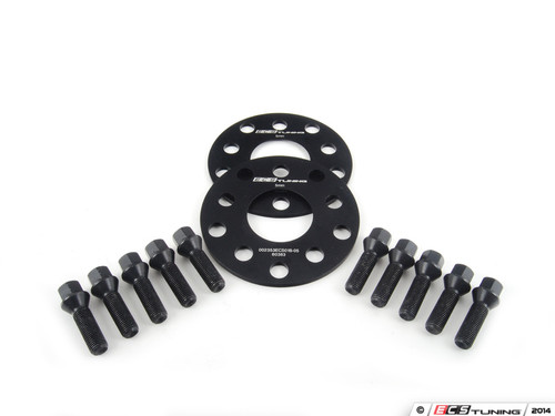 ECS Wheel Spacer & Bolt Kit - 5mm With Black Conical Seat Bolts | ES2748243
