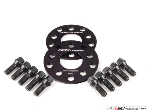 ECS Wheel Spacer & Bolt Kit - 6mm With Black Conical Seat Bolts | ES2748245