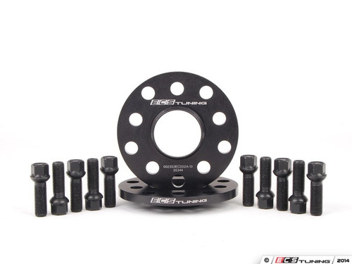 ECS Wheel Spacer & Bolt Kit - 10mm With Black Ball Seat Bolts | ES2748252
