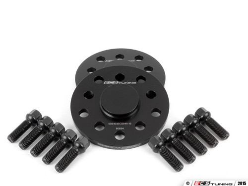 ECS Wheel Spacer & Bolt Kit - 10mm With Black Ball Seat Bolts | ES2855469