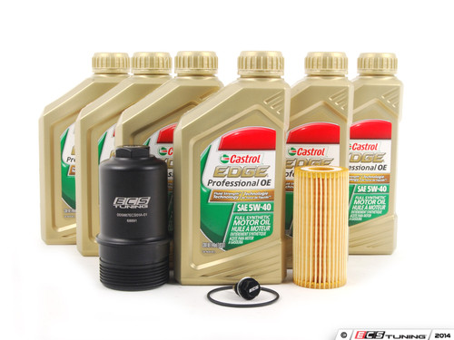 Oil Service Kit - With Magnetic Drain Plug & Black Billet Aluminum Oil Filter housing | ES2785348