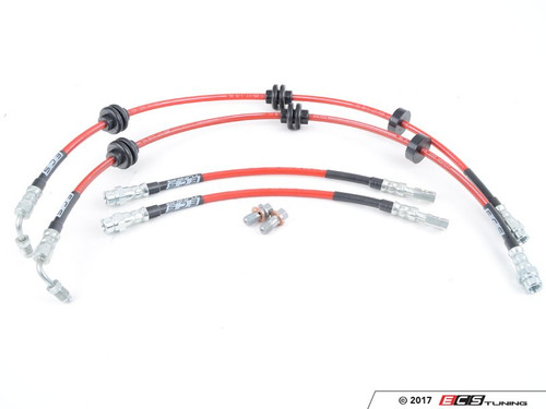 Front & Rear Exact-Fit Stainless Steel Brake Lines - Kit | ES3491660