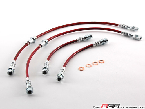 Front & Rear Exact-Fit Stainless Steel Brake Lines - Kit | ES5974