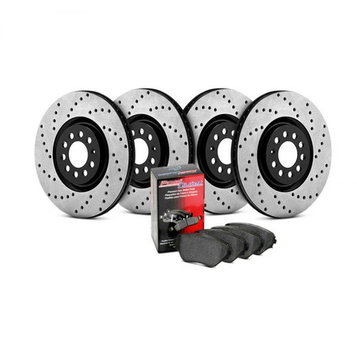 StopTech Street Axle Pack, Drilled, Front & Rear Brake Kit | 936.33144