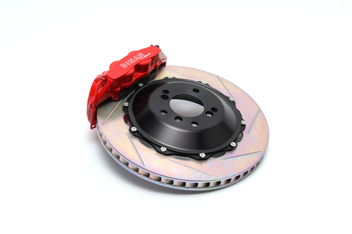 Dinan by Brembo Rear Brakes ? Red Calipers With Slotted Rotors for BMW 525i 528i 530i 535i 545i 550i 645Ci 650i