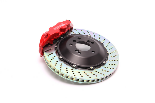 Dinan by Brembo Rear Brakes ? Red Calipers With Drilled Rotors for BMW 330i 335i 335is