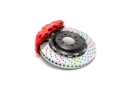 Dinan by Brembo Front Brakes ? Red Calipers With Drilled Rotors for vehicles with standard or M-Sport brakes