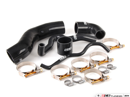 ECS Silicone Boost Hose Kit with clamps - Black