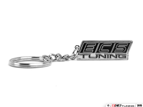 ECS Logo Keychain - Black/Silver