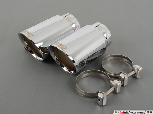 ECS Swivel Exhaust Tips - 3.5" Chrome - Pair