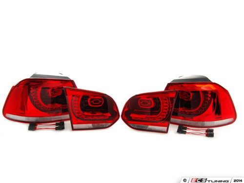 LED Tinted Tail Light Set - Cherry Red