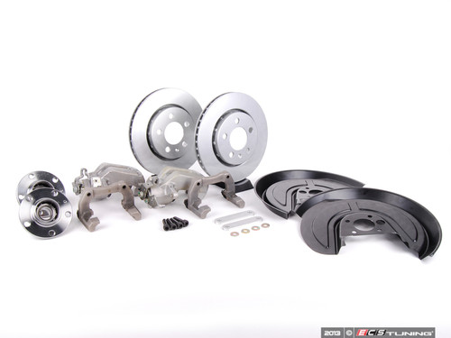 TT 225HP Rear Big Brake Kit - Plain Rotors (256x22) - bare Aluminum