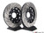 Front & Rear Cross Drilled & Slotted 2-Piece Brake Rotor Set