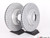 Front Cross Drilled & Slotted Brake Rotors - Pair (348x30)
