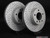 Front Cross Drilled & Slotted Brake Rotors - Pair (312x24)