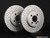 Front Cross Drilled & Slotted Brake Rotors - Pair 11.02" (280x22)