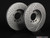 Front Cross Drilled & Slotted Brake Rotors - Pair 12.08" (307x24)