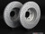 Front Cross Drilled & Slotted Brake Rotors - Pair (330x24)