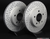 Front Cross Drilled & Slotted Brake Rotors - Pair (300x22)