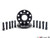 ECS Wheel Spacer And Bolt Kit - 17.5mm With Black Ball Seat Bolts