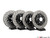 Front and Rear Cross-Drilled & Slotted 2-Piece Brake Rotor Kit (340x30/310x22)