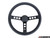 Rennline Leather Steering Wheel - Black Spokes & Black Horn Ring