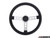 Rennline Leather Steering Wheel - Silver Spokes & Silver Horn Ring