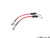 MK8 Golf R Exact-Fit Stainless Steel Brake Line Kit - Front & Rear Set - Red