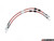 MK8 Golf R Exact-Fit Stainless Steel Brake Line Kit - Front & Rear Set - Red