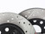 Rear V4 Cross Drilled & Slotted Brake Rotors - Pair (272x10)