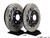 Front and Rear Cross-Drilled & Slotted 2-Piece Semi-Floating Brake Rotor Kit (345x30/310x22)