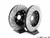 Front and Rear Cross-Drilled & Slotted 2-Piece Semi-Floating Brake Rotor Kit (345x30/310x22)