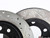 Front V4 Cross Drilled & Slotted Brake Rotors - Pair (300x22)