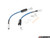 Rear Exact-Fit Stainless Steel Brake Lines - Blue