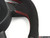 ECS MINI Cooper Flat Bottom Carbon Fiber Steering Wheel (Carbon/Alcantara/Red Stitching) RED Center Stripe - Gen 1 Three Spoke