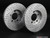 Rear Cross Drilled & Slotted Brake Rotors - Pair (256x22)