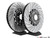 Front Cross Drilled & Slotted 2-Piece Brake Rotors - Pair (380x38)