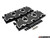964 Billet Aluminum Lower Valve Cover Pair - Black with Brushed Fins