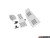 Rennline 3-Piece Rubber Grip Pedal Set - Silver/No Crest