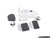 2 Piece Pedal Set - Rubber Grip - Black Pedals / Silver Extensions | ES2839384